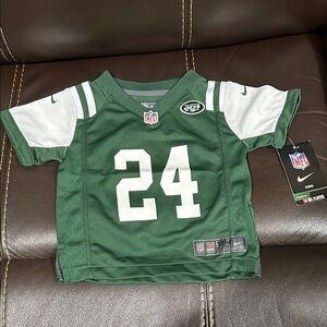 NFL Kids Green and White #24 Jersey by Nike Nike NFL New York Jets youth Revis's